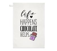 Vita Happens Cioccolato Permette Di Strofinaccio Piatto Panno - Divertente