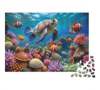 Vita marina sottomarina Puzzle Barriera corallina tropicale 1000 Pezzi Cartone Resistente Per Uomo E Donna, Rilassante Sfida, Idea Regalo Compleanno Premium 70x50cm/1000pcs