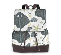 Vita marina Stingray,Zaino da donna, impermeabile, leggero, in pelle PU, alla moda, da viaggio