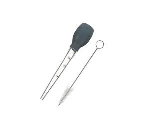 VITA PERFETTA Pera per succhi e salsa con spillo - Iniettore di marinata per carne, pollame e arrosti - Siringa da cucina Graduata 30 ml - Accessorio per barbecue e cucina