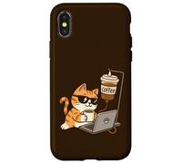Vita remota del gatto del caffè Custodia per iPhone X/XS
