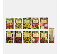 Vita Sana Sementi assortite per fiori (10 buste)+ 30 bastoncini