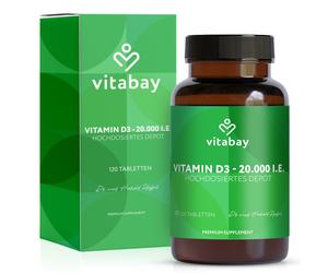 Vitabay Vitamina D3 20000 U.I. a rilascio prolungato 120 pz Compresse