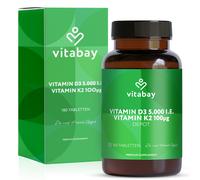 Vitabay Vitamina D3 K2 5000 UI 180 pz Compresse