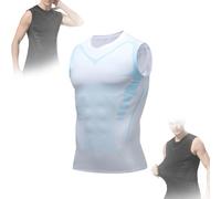 Vitaboost Compression Shirt - Maynox Compression Shirt,Vitaboost Confidence, Energy And Strength For You (White,2XL)