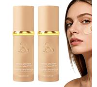 Vitacare Fondotinta Adattivo Con Spf 50,Contiene Acido Ialuronico E Vitamina E,Idratante a Lunga Tenuta 12h per Effetto Naturale,Adatto a Tutti I Tipi Di Pelle (2PCS)