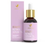 Vitactiv BEAUTY RETINOL Siero 1% ad alto dosaggio - 30 ml di siero viso anti-invecchiamento - retinolo rinnovante della pelle, cura della pelle e dell'acne - ialuronico, aloe vera, vitamina E, noce
