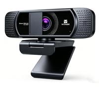 VITADE Webcam con copertura per la privacy, webcam HD 1080p, correzione della luce, plug and play, webcam per streaming di conferenze di gioco, per Mac, Windows, PC, computer portatile