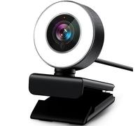Vitade Webcam HD 1080P con Microfono e Luce ad Anello - 960A PRO USB Webcam per PC Videocamera per Mac Windows Laptop Gaming Xbox Skype Youtube Xsplit per Live Streaming Videochiamate e Registrazione