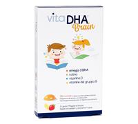 VitaDHA Brain Omega 3 Bambini 3 Anni IFOS 5 Stelle (30 Jelly Morbide) Senza