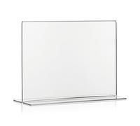 VITAdisplays 5 segnaposto DIN A5, supporto a T, supporto a T, in formato orizzontale, espositore da tavolo in plexiglas originale