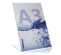 VITAdisplays Display pubblicitario DIN A3, supporto a L, espositore in formato verticale, espositore da tavolo originale PLEXIGLAS