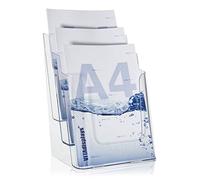 VITAdisplays® HFP (NE-240) - Espositore per brochure, formato DIN A4, 3 ripiani, trasparente