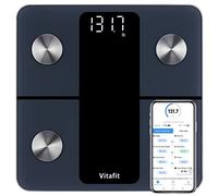 Vitafit Bilancia Pesapersone, Alta Precisione 0,05kg dalla Nostra Fabbrica Professionale Dal 2001, Smart Bilancia Digitale Impedenziometrica con App Peso Corporeo, BMI, Muscolare, 180kg, LED, Nero