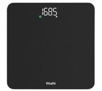 Vitafit Bilancia Pesapersone Digitale Alta Precisione 0.05kg, 182kg, LED | Professionale Fabbrica Dal 2001 Bilancia Pesa Persone con Step-On, Bilancia da Bagno con 3xAAA Incluse , Spray Argento Nero