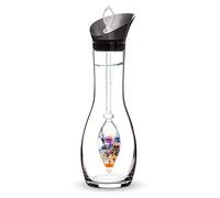 VitaJuwel Era Crystal Water Decanter And Gemstone Vial - Ayurveda with Milk Opal - Ametista - Clear Quartz - Lapislazzuli - Granato - Corniola - Calcite Arancione ...