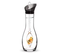 VitaJuwel Era Happiness | Caraffa per acqua in cristallo con giada · Calcite arancione · Corniola · Quarzo trasparente | Ottimismo · Buona fortuna · Motivazione