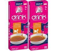 Vitakraft Bevande, snack per gatti liquido, spuntino per gatti per equilibrato equilibrio dei liquidi, con pollo, in bustine singole, senza aggiunta di zucchero (1 confezione da 10 x 30 g)