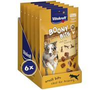 Vitakraft Boony Bits, snack cane con pollame, snack per l’addestramento del cane, senza zuccheri aggiunti (6x 120g)