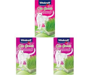 Vitakraft Cat Grass, 120g, Erba Gatta Gr Uomo, Standard, 120 g Confezione da 3