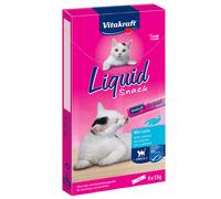 Vitakraft Vitakraft Liquid Snack liquido per Gatto, Salmone e Omega, 6 x 15g