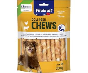 Vitakraft Collage Chews, bastoncini per cani facilmente digeribili, con collagene e carne di pollo, senza zuccheri aggiunti (1 x 200 g)