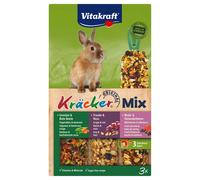 Vitakraft cracker Conigli nani - Trio Mix - 3 x 3 pz Trio Mix verdure, noci, frutti di bosco