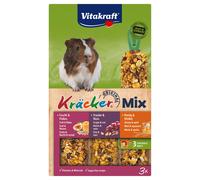 Vitakraft Cracker Trio-Mix Porcellini d'India - 1 x 3 Mix (Miele, Frutta, Noci)