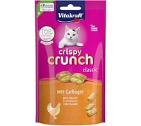 Vitakraft Crispy Crunch Classic, snack per gatti, con pollame (1 x 60 g) | golosità croccanti gatti, cuscinetti di cereali con ripieno cremoso, senza zucchero, ideali per coccole o ricompensa