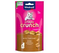 Vitakraft Crispy Crunch Classic, snack gatto, snack gatto croccanti ripieni con malto, in bustina richiudibile, senza zuccheri aggiunti (1x 60g)