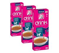 Vitakraft Drink, snack liquido gatto, snack gatto per un apporto equilibrato di liquidi, con pollo, in bustine singole, senza zuccheri aggiunti (1 confezione con 5x 30g) (Confezione da 3)