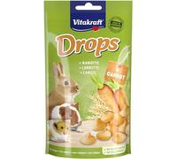 Vitakraft Drops, snack per conigli e criceti, con carota, ideale per coccolare, senza zuccheri aggiunti (1x 75g)