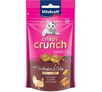 Vitakraft Gatto Crispy Crunch 60 gr - Tacchino e Chia (scadenza: 31/12/2025) - 1° ORDINE? scegli lo sconto BZR5 / BZR20 + 200 punti fedeltà