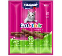 Vitakraft Gatto Stick Mini Kabanosy con Pollo ed Erba 3x18g