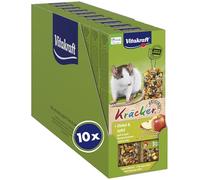 Vitakraft Kräcker, snack roditori per ratti, con farro e mela, con vitamine e minerali, senza l'aggiunta di zuccheri e cereali (10x 112g)