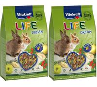 Vitakraft Life Dream, alimento completo per conigli nani, con pera, con mela, con bacche di rosa canina, a sostegno della digestione e del consumo dei denti, senza zuccheri aggiunti (1x 1,8kg)