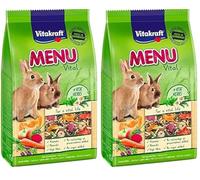 Vitakraft - Menù Premium Vital per Conigli - Con Cereali, Mele e Verdure - 1kg (Confezione da 2)