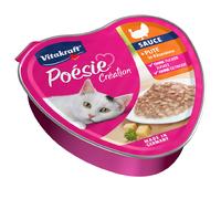 Vitakraft Poésie Création 15 x 85 g - Tacchino in salsa di formaggio