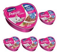 Vitakraft Poésie Création, alimento umido gatto, alimento umido gatto in salsa, con merluzzo carbonaro, con pasta e pomodoro, senza l’aggiunta di zuccheri e cereali (1x 85g) (Confezione da 5)