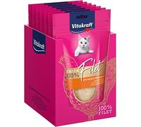 Vitakraft Premium, snack gatto, filetto magro di pollo, confezione scorta, ipoallergenico, senza l'aggiunta di cereali (7x 70g)