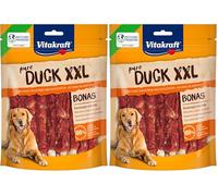 Vitakraft Pure Duck XXL Bonas, snack cane, bastoncini con carne d'anatra, snack per l’addestramento del cane, senza l’aggiunta di zuccheri e cereali (1x 200g) (Confezione da 2)