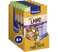 Vitakraft Pure Lamb Duo Fish, snack cane, carne di agnello e pesce, snack per l’addestramento del cane, senza zuccheri aggiunti (8x 80g)