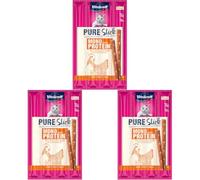 Vitakraft Pure Stick, snack gatto, bastoncino con carne, con pollo, bastoncini singoli, anche per gatti sensibili dal punto di vista alimentare, senza zuccheri aggiunti (1x 20g) (Confezione da 3)