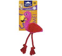 Vitakraft Safari fenicottero, gioco per cane, peluche per cane, con squeaker, in corda (1 pz)