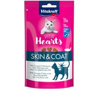 Vitakraft Vita Hearts, Skin and Coat, snack morbidi per gatto, per pelle e pelo, con salmone (1x 40g)