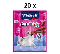 VITAKRAFT Snack per Gatti - Bastone Mini Platessa & Omega 3 - 60 X 6g Ossequi