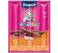 Vitakraft Snack per Gatti Cat Stick Mini Classic Tacchino e Agnello 3x18 g