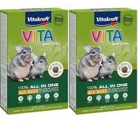 Vitakraft Vita Special All Ages, alimento principale per cincillà, con erbe di prato ed erbe aromatiche, per una digestione ottimale, senza l'aggiunta di zuccheri e cereali (1x 600g) (Confezione da 2)