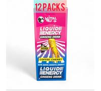 VITAL 4U® BEVANDA LIQUIDA ENERGIA® GINSENG - 2x Più Panax Ginseng - 12ct (Caffè)