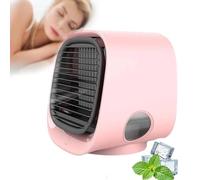 Vital Breeze Ac, Condizionatore Oribreeze, 3 velocità regolabili Ventola di nebulizzazione del condizionatore d'aria VitalBreeze, Raffrescatore Evaporativo Portatile per casa/ufficio (Rosa)